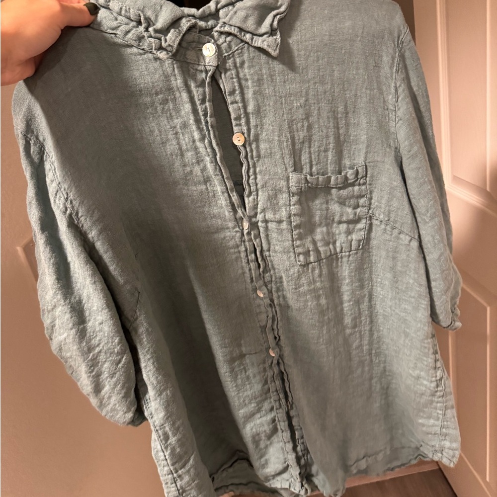 Teal Linen Garment